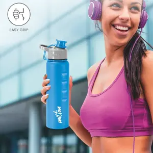 GRIPPER Stainless Steel Water Bottle, 1000ml, BLUE