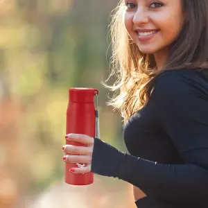 Handy Stainless Steel Sipper Red Colour Water Bottle (650 ML) 