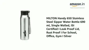 Handy Stainless Steel Sipper Silver Colour Water Bottle (650 ML) 