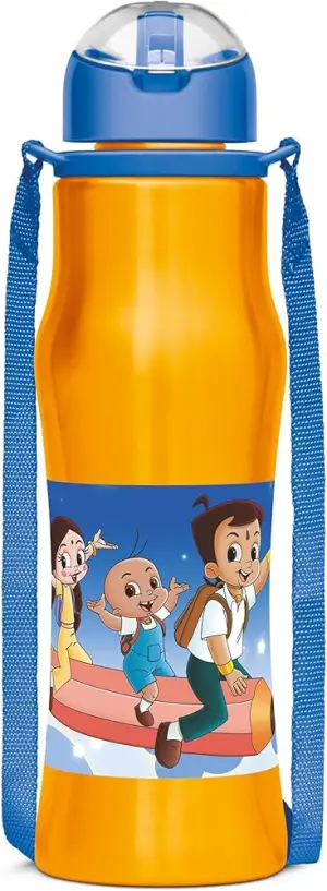 SIPMATE Stainless Steel Sipper Orange (CHHOTA BHEEM) Water bottle 650 ml
