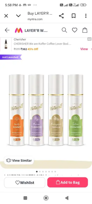 FRAGRANCE MIST PACK OF 4 (20ml ×4 Units) 