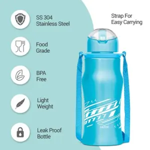 GAIETY  Stainless Steel Sipper Blue Colour Water Bottle 450ml