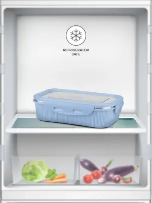 Cool Touch Epic Stainless Steel Tiffin, 800 ml Set of 2  Blue