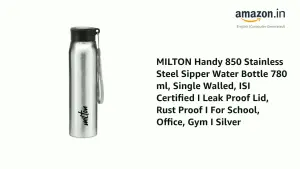 Handy Stainless Steel Sipper Silver Colour Water Bottle (850 ML) 
