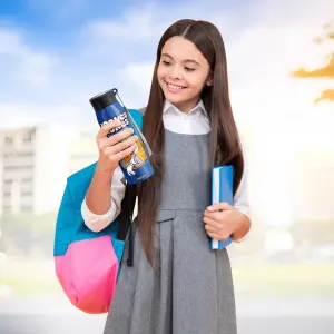 Handy Design Stainless Steel Dark Blue Water Bottle (650ml) 