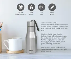 Super Stainless Steel Water Bottle Silver Colour (500 ml) 