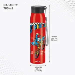 Handy Design Stainless Steel Red Colour Water Bottle (850ml) 