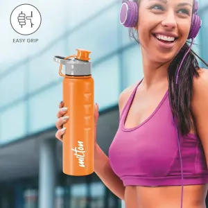 GRIPPER Stainless Steel Water Bottle, 1000 ml, Orange