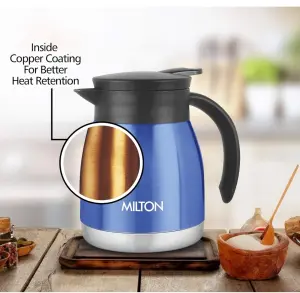 Milton Bistro 600 Thermosteel Carafe, 490 ml, Blue, Stainless Steel