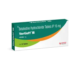 Vertioff 16 Tab (Betahistine Hydrochloride Tablets IP 16 mg)