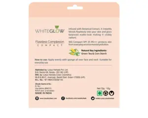 Lotus Herbals Whiteglow Flawless Complexion Compact.(10g)