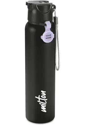 SIPSTAR - Stainless Steel Sipper Black Colour Water Bottle 1000ml