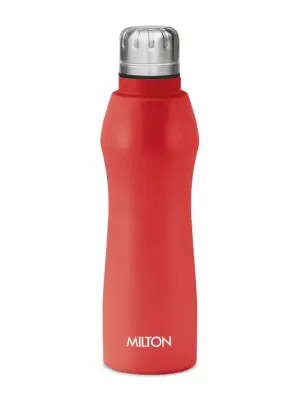 Elate Stainless Steel Water Bottle Red Colour (1000 ML) 