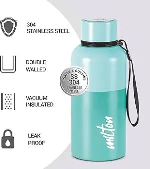 Ancy 500 Thermosteel Water Bottle, ISI Certified, 24 Hr Hot and Cold 500 ml Steel Flask (Pack of 1, Blue)