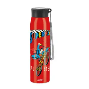 Handy Design Stainless Steel Red Water Bottle (650ml) 