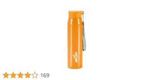 Handy Stainless Steel Sipper Orange Colour Water Bottle (650 ML) 