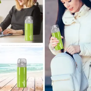 VOGUE Stainless Steel Parrot Green Colour Water Bottle 500 ml