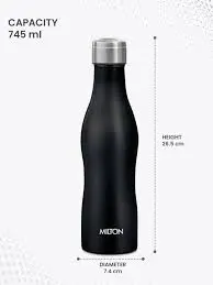 Campa Stainless Steel Water Bottle Black Colour (800 ml) 