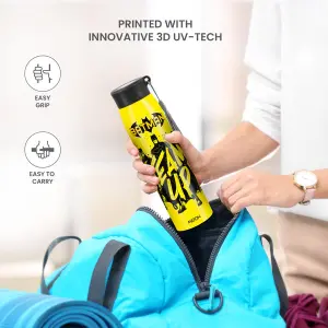 Handy Design Stainless Steel Dark Yellow Water Bottle (650ml) 