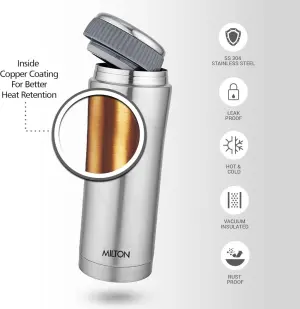 MILTON Thermosteel Optima 460ML - Steel Plain
