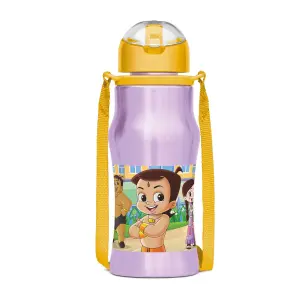 SIPMATE Chhota Bheem Stainless Steel Kids Water Bottle 450 ml