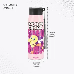 Handy Design Stainless Steel Light Pink Colour Water Bottle (850ml) 