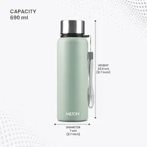 BRIM Stainless Steel Light Green Colour Water Bottle (750ml) 