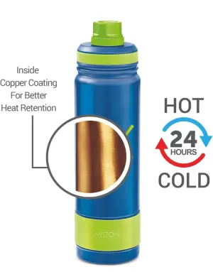 Milton Astir 750 Thermosteel Hot and Cold Water Bottle, 670 ml, Blue | Rust & Leak Proof | Easy to Carry & Clean | Vacuum Insulated | Tea | Coffee | Juice