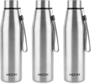 Drift 1000 Stainless Steel Water Bottle 950 ml, Set of 3, Single Walled,