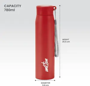 Handy Stainless Steel Sipper Red Colour Water Bottle (850 ML) 