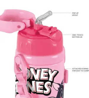 Milton Charmy 350 Looney Tunes Thermosteel Kids Water Bottle, 330 ml, Pink | Vacuum Insulated | Hot & Cold | Leak Proof | Rust Proof | School | Picnic
