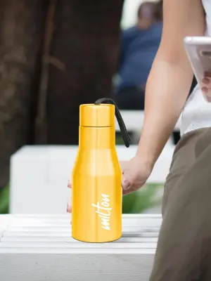 Super Stainless Steel Water Bottle Yellow Colour (500 ml) 