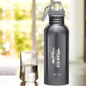 ALIVE Stainless Steel Black Colour Water Bottle (500 ml) 