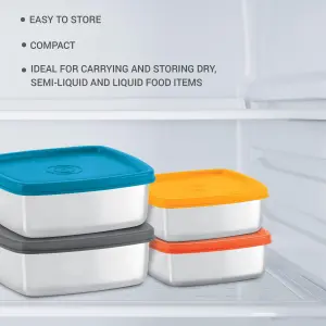 Steel Pro Rectangular 1000ml Stainless Steel Container