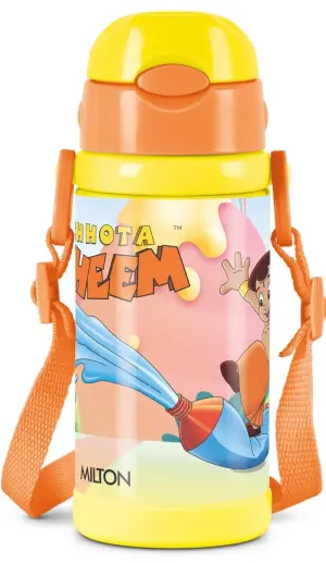 Milton Charmy 350 Chota Bhim Thermosteel Kids Water Bottle, 330 ml, Yellow | Vacuum Insulated | Hot & Cold | Leak Proof | Rust Proof | School | Picnic