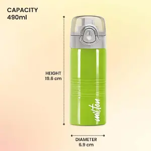 VOGUE Stainless Steel Parrot Green Colour Water Bottle 750 ml