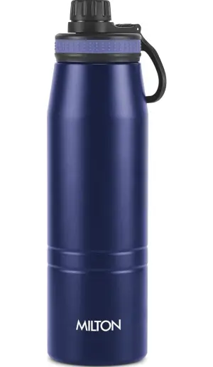 Sparkle 600 Thermosteel Water Bottle with Easy Sip Cap and Handle, 620 ml, Vacuum Insulated Stainless Steel, Hot and Cold, On The Go Bottle for Office College, Blue