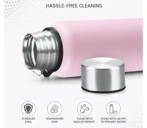 BRIM Stainless Steel Light Purple Colour Water Bottle (750ml) 