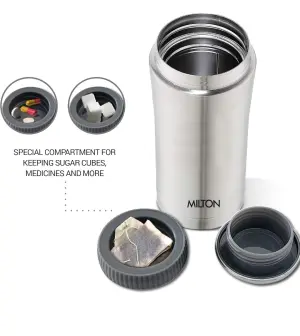 MILTON Thermosteel Optima 460ML - Steel Plain
