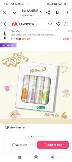 FRAGRANCE MIST PACK OF 4 (20ml ×4 Units) 
