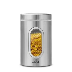 steel clear round storage jar, 2500ml 