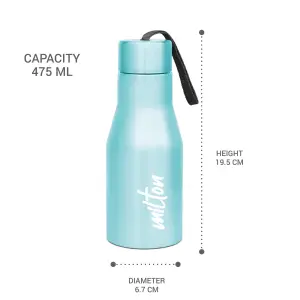 Super Stainless Steel Water Bottle Sky Blue Colour (500 ml) 