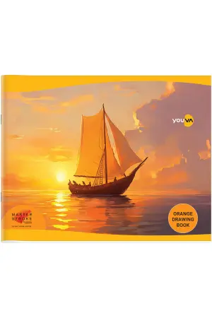 Drawing book yellow brown cover small. 36pgs.