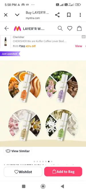FRAGRANCE MIST PACK OF 4 (20ml ×4 Units) 