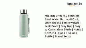BRIM Stainless Steel Light Green Colour Water Bottle (750ml) 