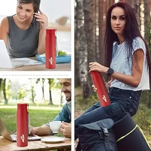 Handy Stainless Steel Sipper Red Colour Water Bottle (850 ML) 