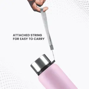 BRIM Stainless Steel Light Purple Colour Water Bottle (600ml) 