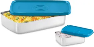 Steel Pro Lunch Tiffin with Senior Container (1000ml + 200ml) Set of 2 Pcs