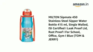SIPMATE Stainless Steel Sipper Blue (TOM & JERRY) Water Bottle 450ml