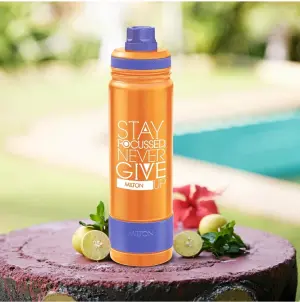 Milton Astir 750 Thermosteel Hot and Cold Water Bottle, 670 ml, Orange